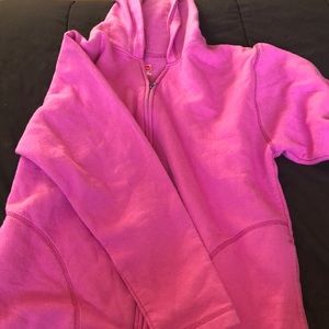 pink hoodie